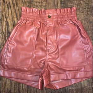 Zara Faux Leather Shorts